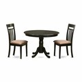 East West Furniture 3 Piece Small Kitchen Table Set-Breakfast Nook Plus 2 Dinette Chairs ANCA3-CAP-C